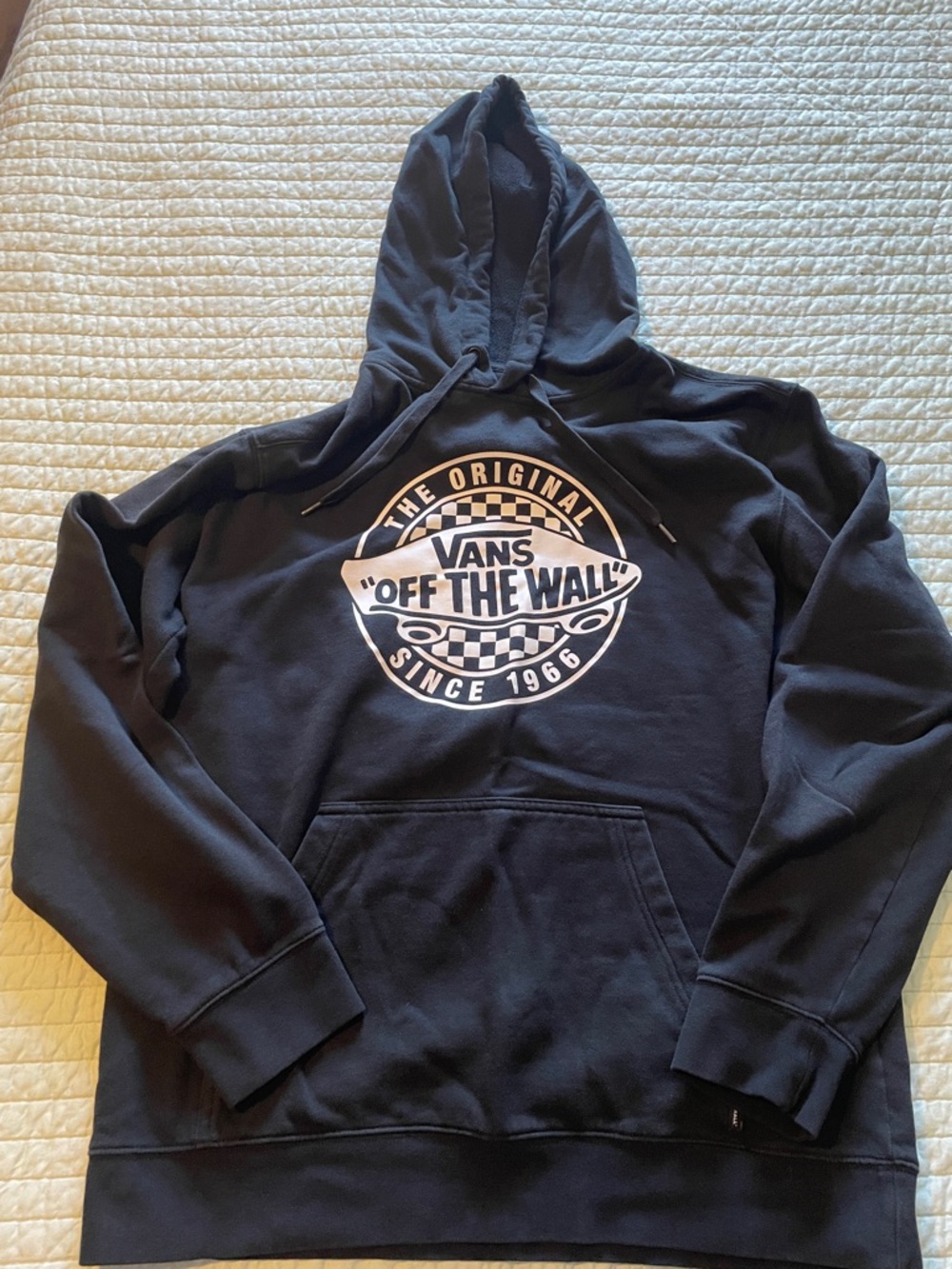 Vans Black Pullover Hoodie with White Logo